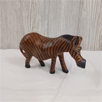 Hand Carved Zebra Figure