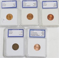 5// IGS MIXED GRADED COINS