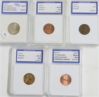 5// IGS MIXED GRADED COINS