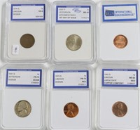 6 // IGS MIXED GRADED COINS