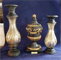 Candle Sticks and Urn 16"