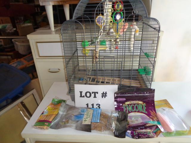 BIrd Cage with lots of stuff