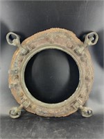Antique porthole, no glass or cover, cut from side