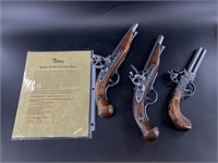 3 Replica pistols claimed to be from the movie set
