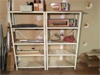 Pair of metal shelving