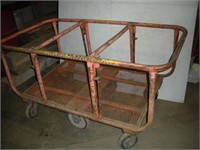 Steel Rolling Cart 60 x 32 x 31 Inches