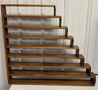 hand made step wall shelf unit