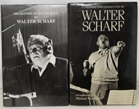 Walter Scharf pair of signed books