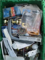 HUGE BOX LOT OF HOUSEHOLD HARDWARE