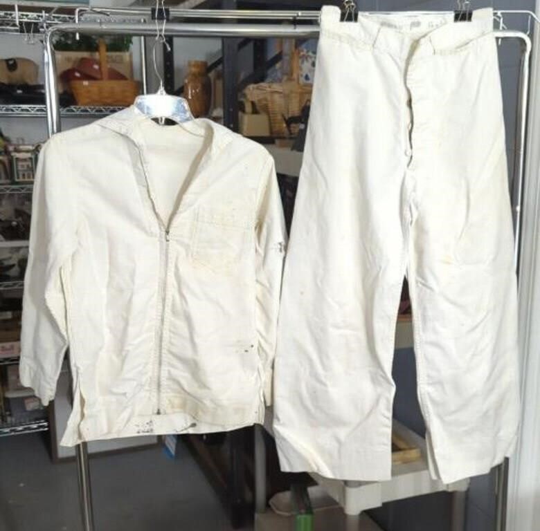 Vintage White War Uniform Small