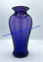 Purple/Blue Fenton Glass Vase (10”)
