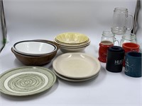 Contents of shelves and assortment of serving