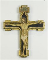 MARY JANE MILLER CARVED PAINTED CROSS SHAPED ICON