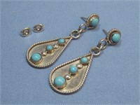 Sterling Silver Tested Signed Zuni Earrings