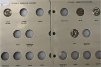 2 pages for Archival Album for SB Anthony 4 coins