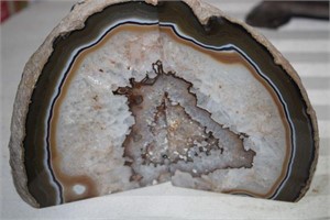 PAIR OF GEODE BOOKENDS