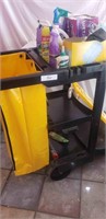 Janitoral Cart with Cleaning Supplies