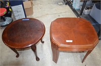 Two Wood End Tables