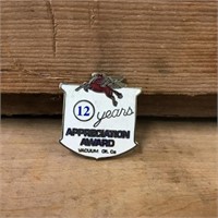 Original Vacuum Oil Co 12 Years Appreciation Badge