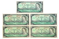 Group of 5 Bank of Canada 1867-1967 Centennial $1