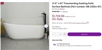 FMM3084  31.5 x 67 Freestanding Bathtub