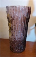 Plum Purple colored vase approx 11 inches tall