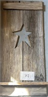 Wooden Country Star Wall Hanging Shelf Decor 15x36