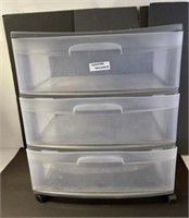 Sterilite 3 Drawer storage on casters