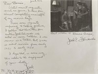 Jack C Edwards signed photocopied letter
