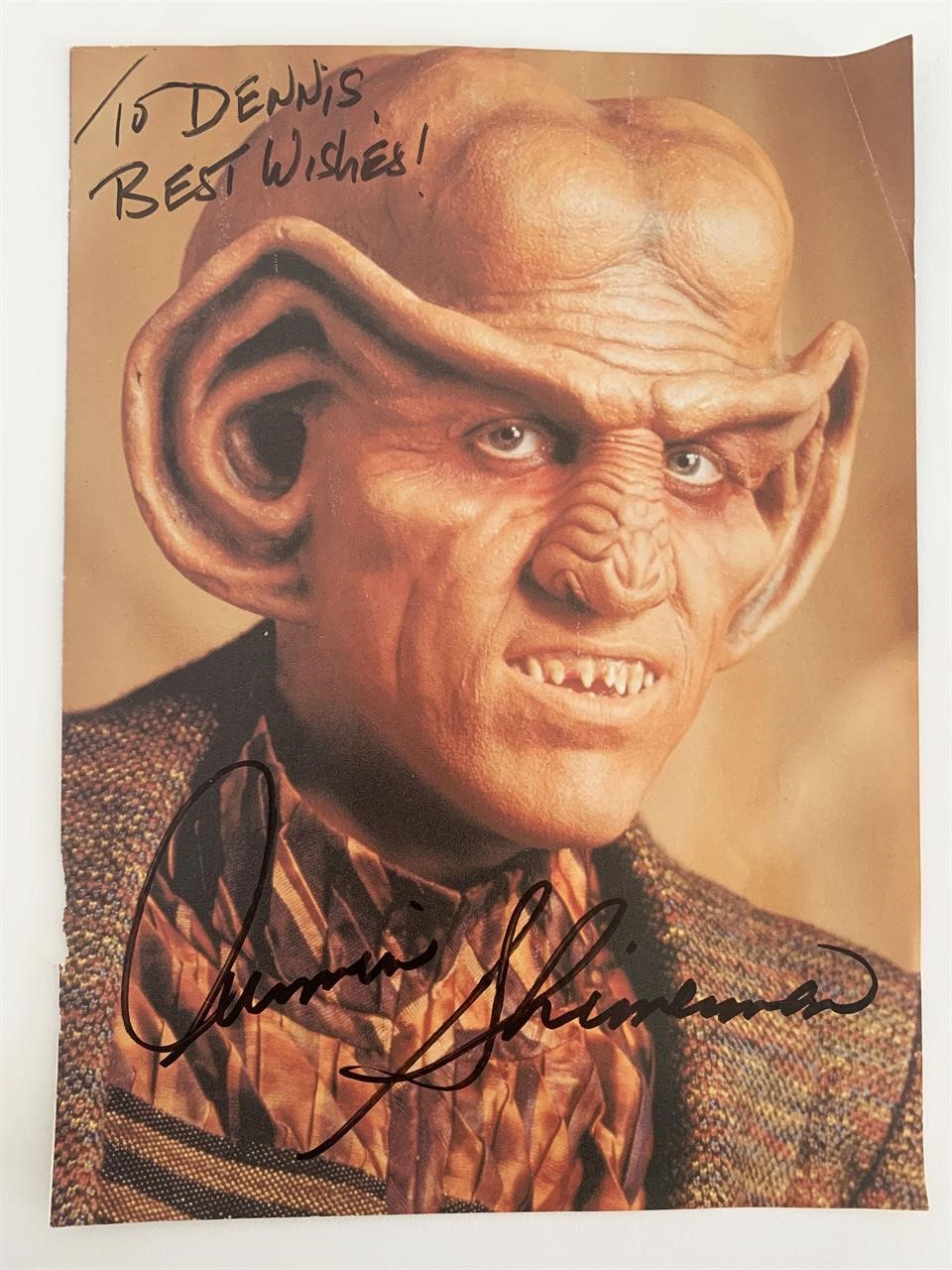 Star Trek Armin Shimerman signed magazine page