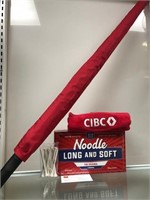 Golf Umbrella, Towel, Tees, 15 Noodle Golf Balls