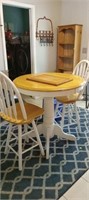 Table and 2 chairs with cutting board
