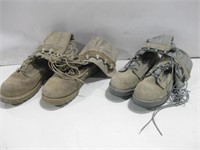 Two Pair Of Boots Largest Sz 8.5 Pre-Owned