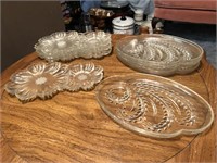 Vintage Collection of Brunch Pressed Glass Plates