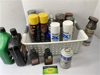 Basket of Spray paint / primer & more