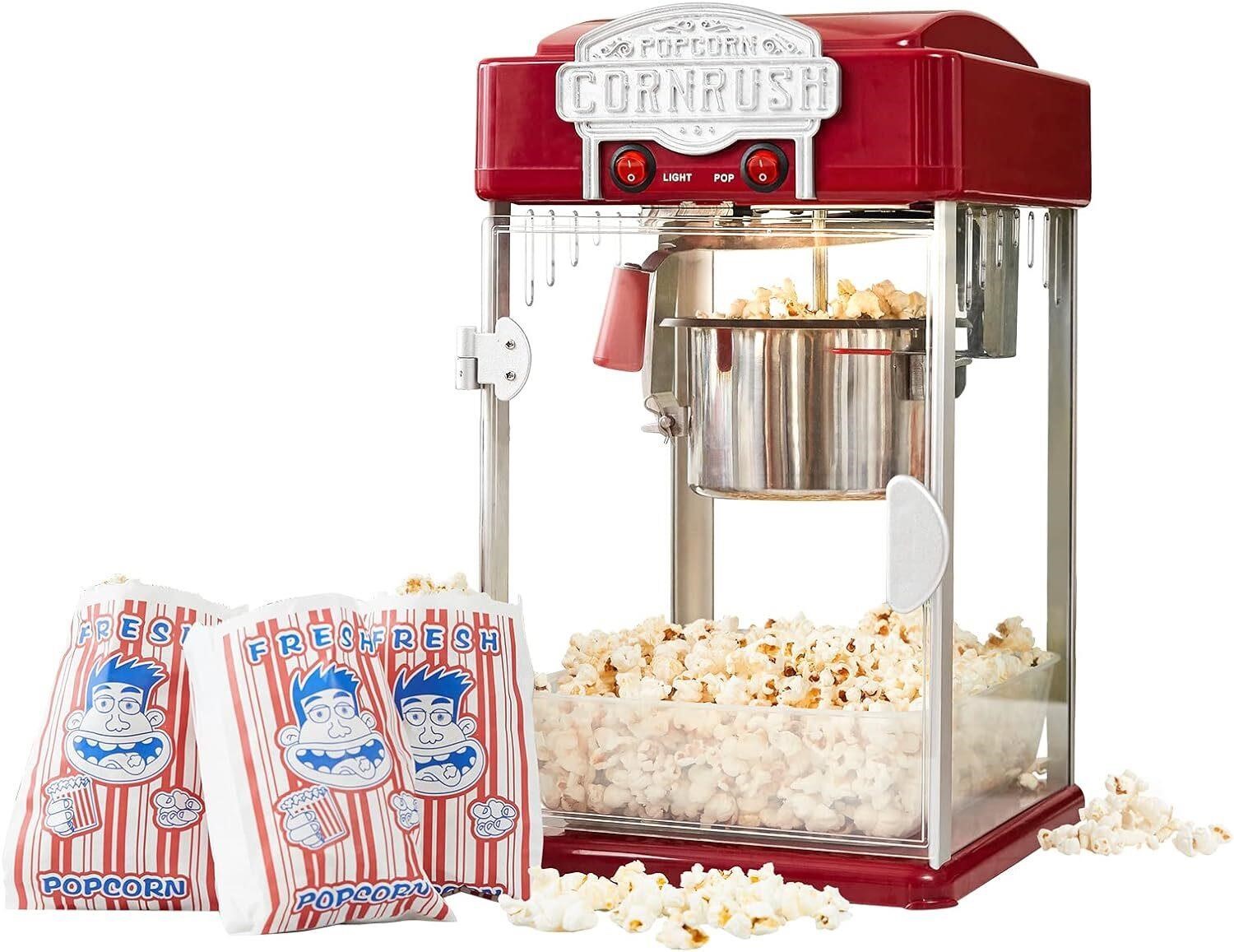 Popcorn Popper Machine-4 OZ Vintage (Red)