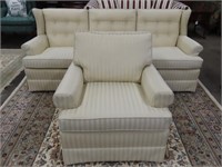Ivory Sofa & Chair