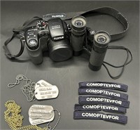 Fujifilm Camara (Works) Binoculars, Dog Tags &