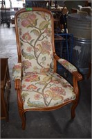 Fabric & Wood Armed Sitting Chair Very Clean