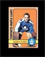1972 Topps #24 Jacques Plante EX to EX-MT+