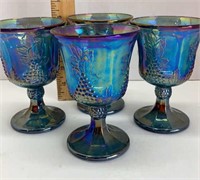 Carnival glasses lot of 4