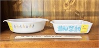 (1) Pyrex Baking DIsh; (1) Anchor Hocking Dish