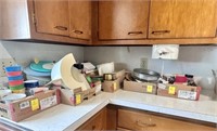 (6) Boxes of Coffee Mugs, Plastic Food Containers,