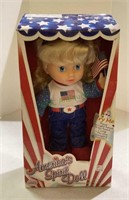 Stock America’s spirit doll place her hand over