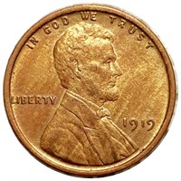 1919 Lincoln Wheat Penny LIGHTLY CIRCULATED