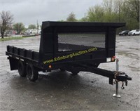TANDEM AXLE 8' X 12' FLAT BED TRAILER - HOMEMADE