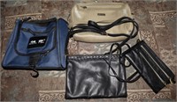 (4) Ladies Bags: Liz Claiborne, Deux Lux Black