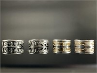 4 Sterling Silver Rings size 7 1/2