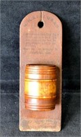 Wooden Barrel Form Match Holder