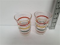 2 Depression Scarce Ring Decorated 9 Oz.Tumblers